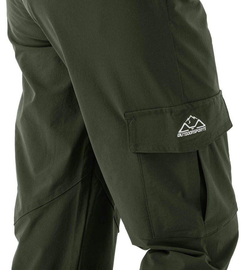 Rdruko Women's Outdoor Quick Dry Hiking Pants Lightweight Waterproof Climbing Travel Pants with Zipper Pockets Green Medium - Image 3